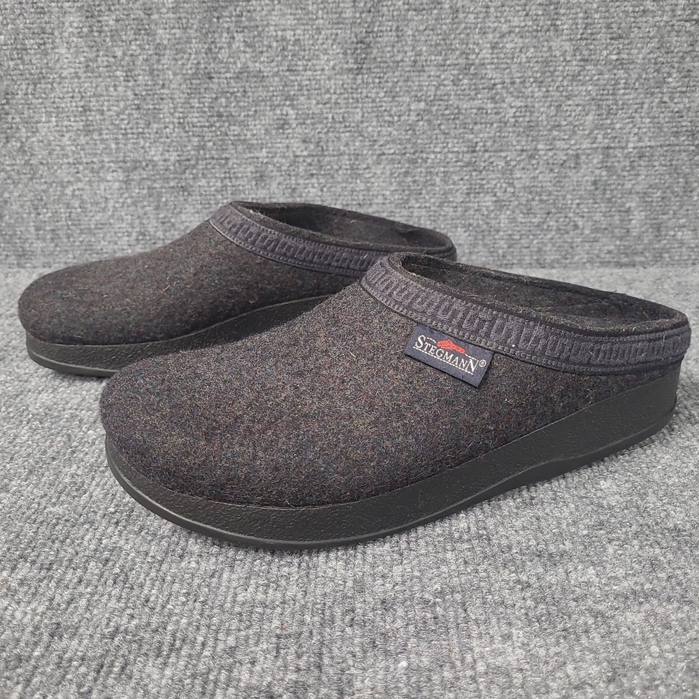 Stegmann WoolFlex Wool Clogs Women's 8.5 Comfort Slip On Graphite Slippers L108